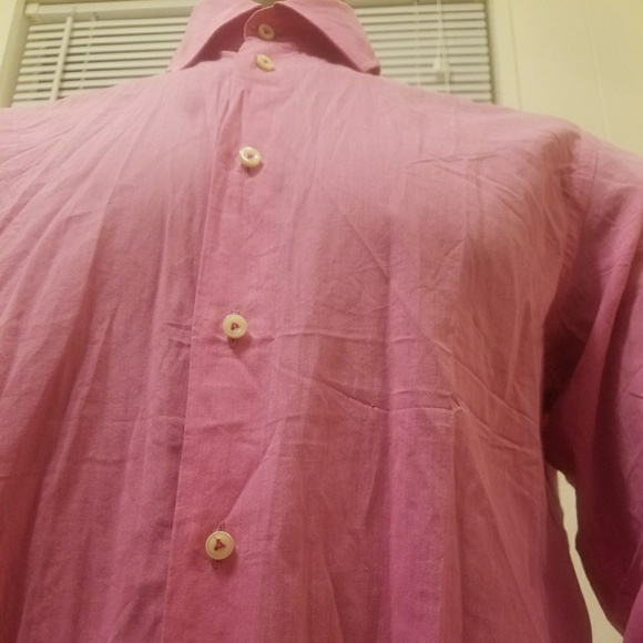 VAN LAACK ROYAL Vibrant Pink Solid Poplin Long Sle - Picture 5 of 8